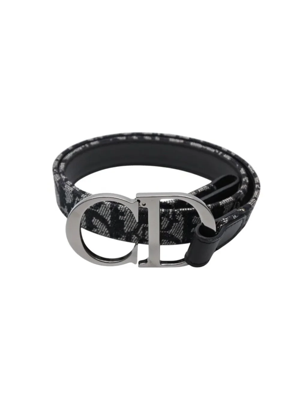 Dior Belt Trotter Line CD Logo Navy Gray